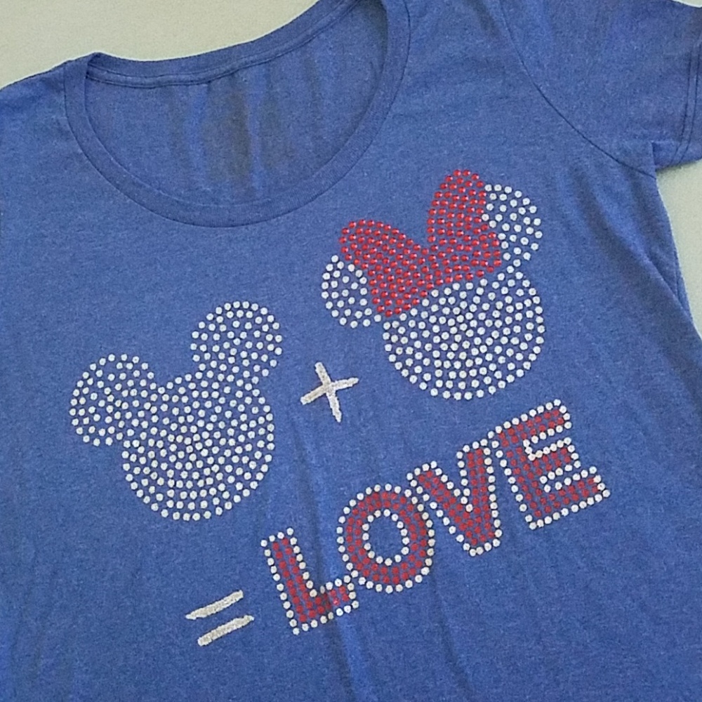 Mickey + Minnie = LOVE Disney T-shirt XL